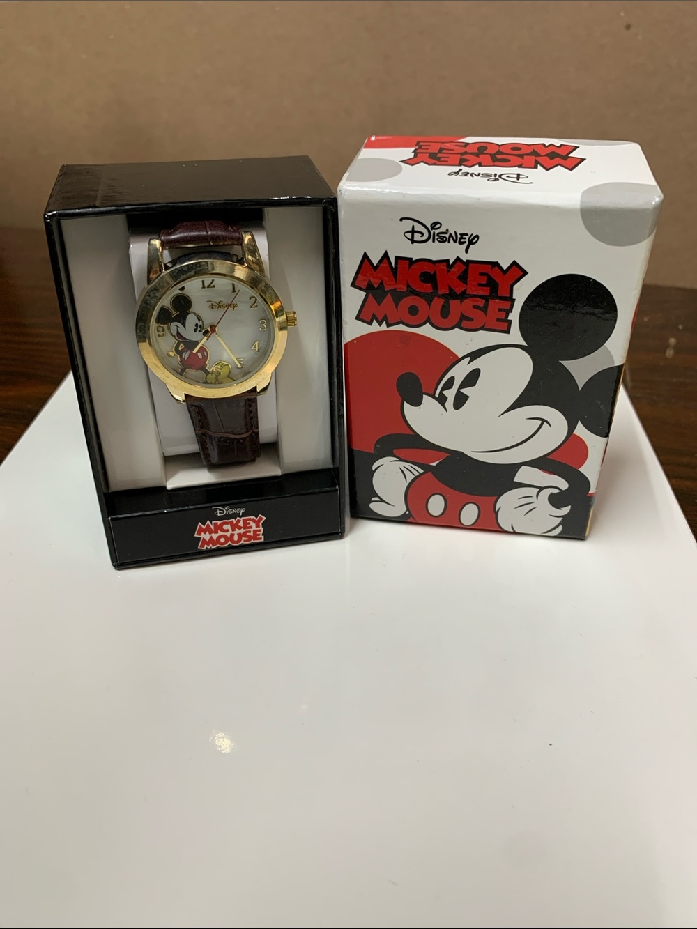Disney Mickey Mouse Gold and Brown Classic Character Watch
